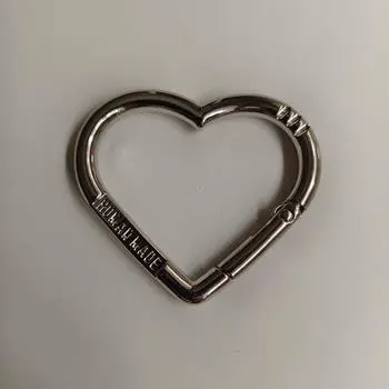 Love Heart Letter Carabiner Keychain Hanging Ins Portable Diy Open Metal Buckle Connecting Hooks Accessories