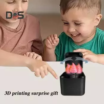 Love Heart Rose Box 3D Printed Romantic Gift 3D Printed Surprise Gag Hand Figure in Box Fun Desk Decoration for Adults Office Pranks Party Gifts A