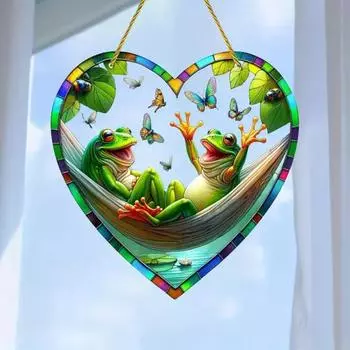 Love Heart Sun Catcher, акриловое украшение для подвесного окна в форме сердца 8cm
