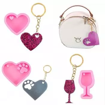 Love Heart Wine Glass силиконовые литые эпоксидные формы для DIY смоляной подвески брелок ювелирные инструменты форма УФ эпоксидная смола ручная работа ремесло