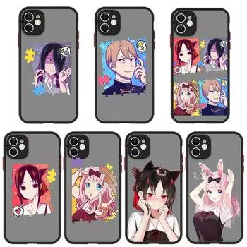 Love is War аниме Фудзивара Кагуя роскошный матовый телефон CaFor iPhone 13 14 12 11 Pro Max XR XS X 7 8 Plus силиконовый бампер чехол iPhone 11 Pro