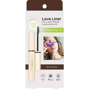 Love Liner All Lash Mask Длинная и разделительная тушь для ресниц коричнево-черная