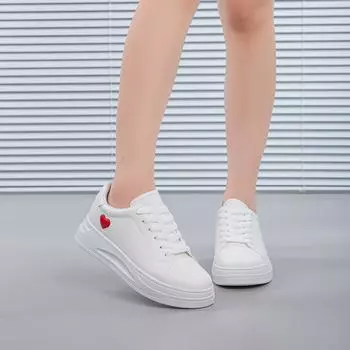 Love little white shoes женские осенние новые маленькие ароматные туфли универсальные повседневные студенческие туфли на платформе 35 красный