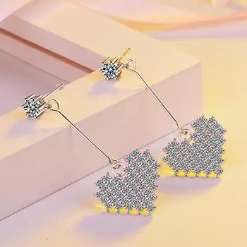 Love Long Персонализированные с искрящимся темпераментом Простые женские серьги Аксессуары для вечеринок Модные ювелирные изделия