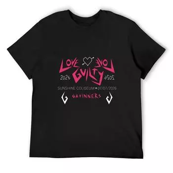 Love Love Guilty Gavinners Tour Merch (Белый текст) Футболка Винтажная одежда Мальчики Животный принт Мешковатые рубашки Рубашки Графические футболки Мужчины S белый