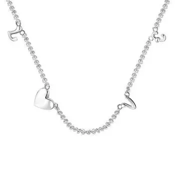 LOVE Love Ожерелье Блестящая цепочка в форме сердца на ключицу Подарок на День святого Валентина девушке Признаться