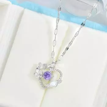 Love Necklace Women S High Sense Trendy Versatile Flower Jewelry