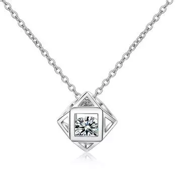 Love Rubik s Cube Женские романтические аксессуары Квадратный цирконий кулон ожерелье комплект цепочка ключица цепочка ювелирные изделия подарки на День святого Валентина кулон copper