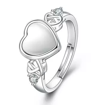 Love-Shaped Necklace, Ring, Stud Earrings, Jewelry, Three-Piece Set, Light Luxury, Fashion Design, High-End Jewelry, Gifts