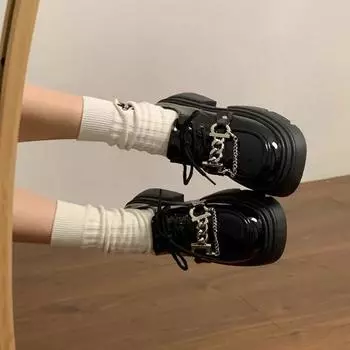 Love Small кожаные туфли женские универсальные ретро британский стиль платформа японские Jk Мэри Джейн одинарные туфли 35 белый