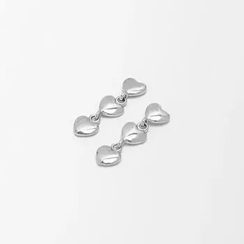 Love Stud Earrings Women s Simple Niche Design Sense Heart-shaped Earrings Temperament Ins Cold Wind Earrings