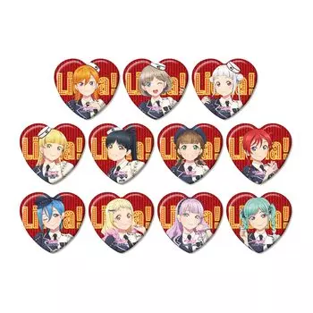 Love Trading Can Box of 11 Live! Superstar!! Shakira ver. Heart-Shaped Badges,