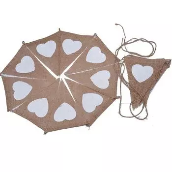 LOVE Треугольные льняные подвесные флаги в форме сердца Баннерные гирлянды для украшения свадьбы