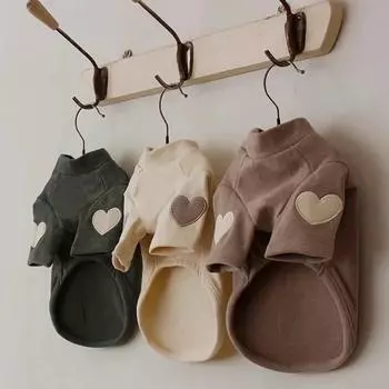 Love Winter Warm Pet Dog Clothing Base Shirt Cute Love Bear Teddy Yorkshire Hoodie Cat Pet Warm Clothing Designer Puppy Clothing S