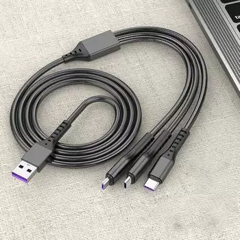 Lovebay 3 в 1 5A 66W USB Type-C кабель для быстрой зарядки 3 в 1 Micro USB Type C зарядное устройство кабель для передачи данных для iPhone 14 Samsung Xiaomi 1.2m