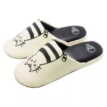 LOVECAT cat print soft slippers [Okumura] (white)