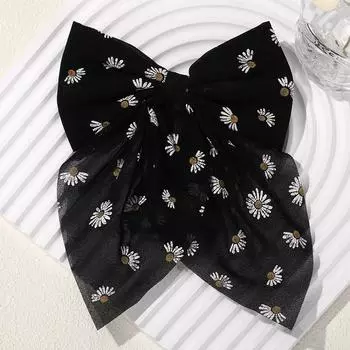 LOVEKIKI 1Pcs Lovely Daisy Flower Mesh Bow Hair Clips for Girls Kids Headwear Children s Hair Accessories Hairclip Hair Pin