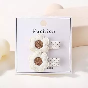 LOVEKIKI 2Pcs/lot Cute Kniting Rabbit Hairgripes for Baby Girl Fashion Flower Hairbangs Hairclip Polka Dot Fashion Kids Headwear