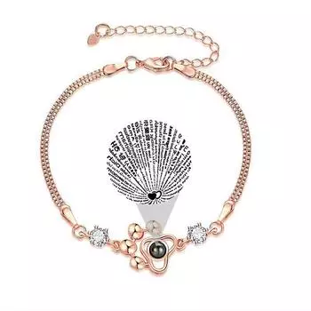 Lovely 100 языков, браслет «Я люблю тебя», собачья лапа, на заказ, фото питомца, романтические проекционные браслеты для леди, подруги, ювелирные изделия