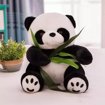 Lovely Bear Kids Baby Soft cloth Toy Cute Cartoon Pillow Present Doll Stuffed Animals Plush Panda 9cm-Sitting Style