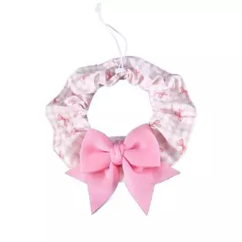 Lovely Cats Plaid Collar Plaid Lace Fabric Dog Neckerchief Puppy Necklace Pet Accessories L