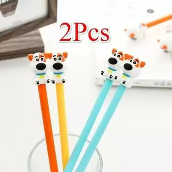 Lovely Gentleman Dog Gel Pen Ink Pen Promotional Gift Stationery School & Office Supply Random Color black