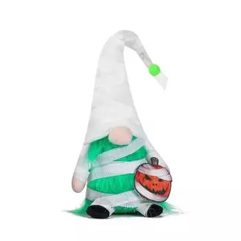 Lovely Handmade Faceless Old Man Doll with Witch Hat Attractive Halloween Doll Home Ornaments Halloween Decoration