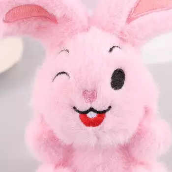 Милый кролик плюшевая игрушка кулон мультяшный кролик мягкая кукла брелок сумка кулон украшение милый брелок для ключей подарок для девочек кофейный
