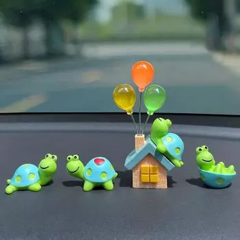 Lovely Turtle Car Dashboard Ornaments Gifts for Car Center Console Decoration for Woman Girl Home Office Decoration