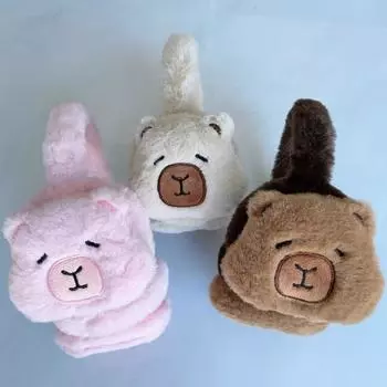 Lovely Winter Warm Kapibala Ear Warmers Ears Plush Earmuffs For Women Playful Girls Ear Muffs Cold Protection Warm