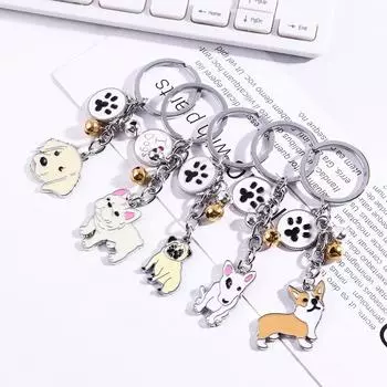 Lover Gift Maltese Husky Enamel Golden Retriever Dog Pendant Pet Keychain Pet Keyring Dog Keychain Akita