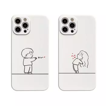 Lovers Love черный белый прямой край жидкий чехол для телефона для Apple iPhone 14 11 12 13 Pro Max Mini X XS XR 7 8 Plus SE2 чехол iPhone XS Max