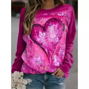 LoveSweatshirt Мягкий и удобный длинный рукав с круглым вырезом для повседневной носки - идеально подходит для женщин и девочек Wom S