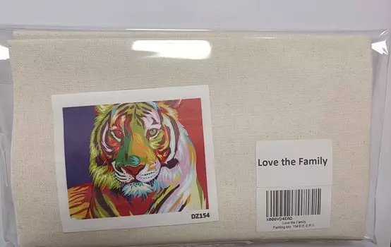LovetheFamily Картина маслом по номерам, раскраска, ручная роспись, сделай сам, цифровая живопись маслом, красочный тигр 40x50 см, украшение для дома и офиса