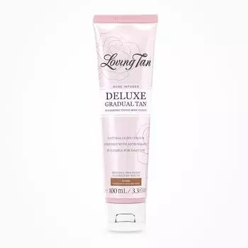 Loving Tan Rose Scented Deluxe Gradual Tan Lotion Dark Natural Look Self Tanner - Не тестируется на животных Натуральный DHA