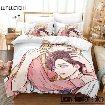 Loving Yamada at 999 Комплект постельного белья Single Twin Full Queen King Size Комплект постельного белья для взрослых и детей, комплект пододеяльников, комплект простыней в стиле аниме 70x133cm 2pcs