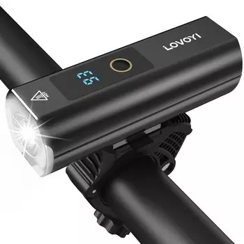 LOVOYI Велосипедный USB Фара большой емкости со светодиодной дорожкой 1200 люменов Кроссовый велосипед из алюминия Может использоваться как сейсмостойкий японский инструкция чёрный