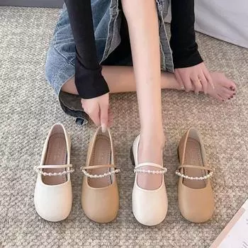 Низкие каблуки Мягкие кожаные туфли Женские оксфорды Женские повседневные женские кроссовки с неглубоким носком и круглым носком Мокасины 36 бежевый