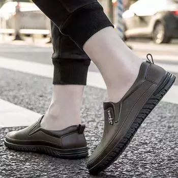 Низкие мужские туфли короткие модные кулинарные ПВХ поварские кухонные сапоги мужские резиновые сапоги по акции дешевые подростковые мокасины удобные новые 39