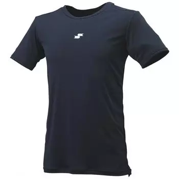 Low neck short sleeve undershirt navy O [SSK] (70)