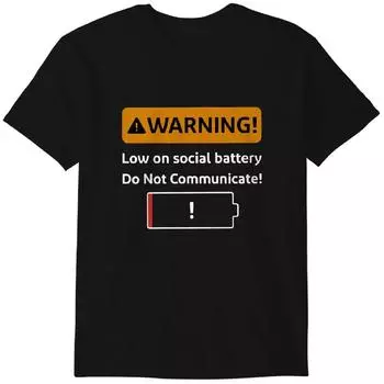 Low on social battery funny t-shirt, Funny tshirt, funny tee, graphic shirt, meme shirt, gift for him, gift Classic T-shirt XL