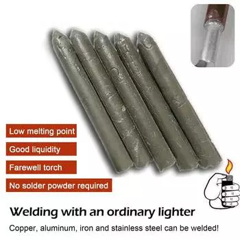 Low Temperature Welding Rods Aluminum Stainless Steel For Repair Holes Easy Melt Copper Iron Holes Agent Kits 3/6pcs 3pcs