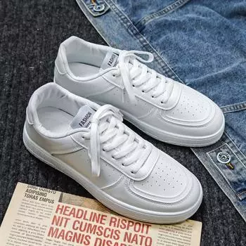 Low-top board shoes men s trendy shoes 2024 autumn new Internet celebrity explosion white shoes men s youth versatile platform casual shoes 39 белый