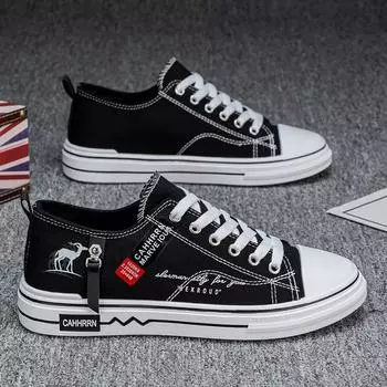 Low-top canvas shoes student youth board shoes men s spring and summer 2025 new men s shoes versatile casual trendy shoes 39