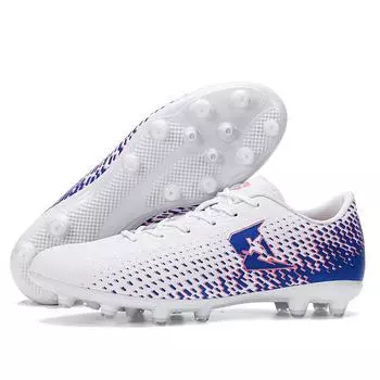 Low-top children s football shoes Mandarin duck football shoes men s broken nails TF children s girls large-size long and short nails student training 34