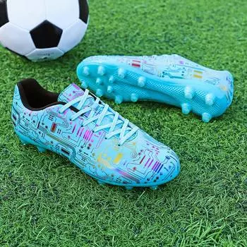 Low-top football shoes competition adult male broken nails boys elementary school girls training long nails artificial turf training shoes 35