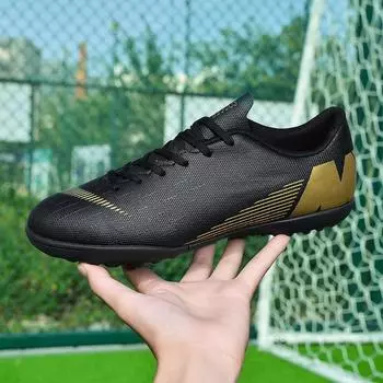 Low-top football shoes men s broken nails TF big children s long nails AG students outdoor sports football game training spikes 35
