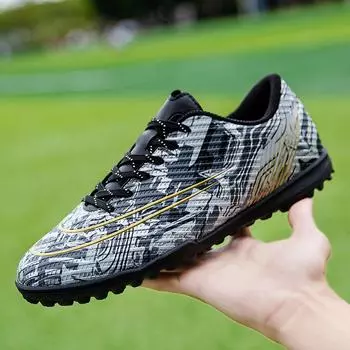 Низкие футбольные бутсы tf broken nails мужские и женские AG nails искусственный газон кожаные тренировочные кроссовки для ног студенческие игровые кроссовки мужские 35