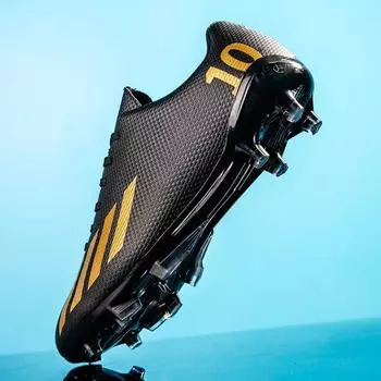 Low-top football shoes tf broken nails artificial turf FG nails leather feet male and female students sports shoes 35