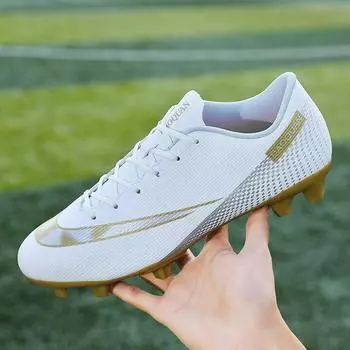 Low-top large-size 4746 football shoes men s AG long nails adult grass TF broken nails student and older children s sports training shoes 35